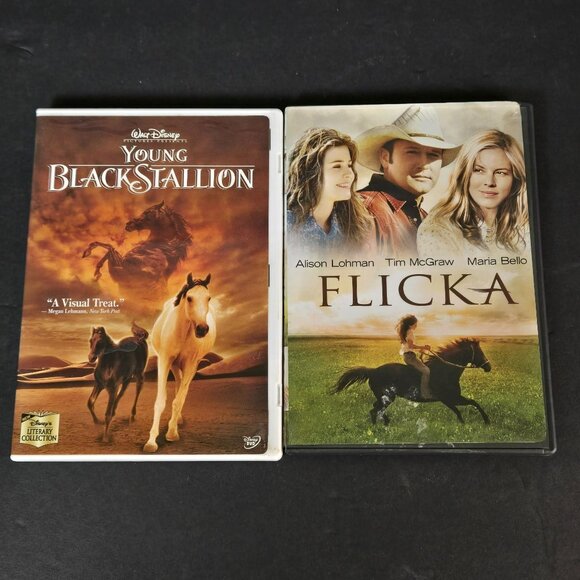 Young Black Stallion & Flicka DVD Set Horse Lovers Family Movies VGUC - Picture 1 of 4